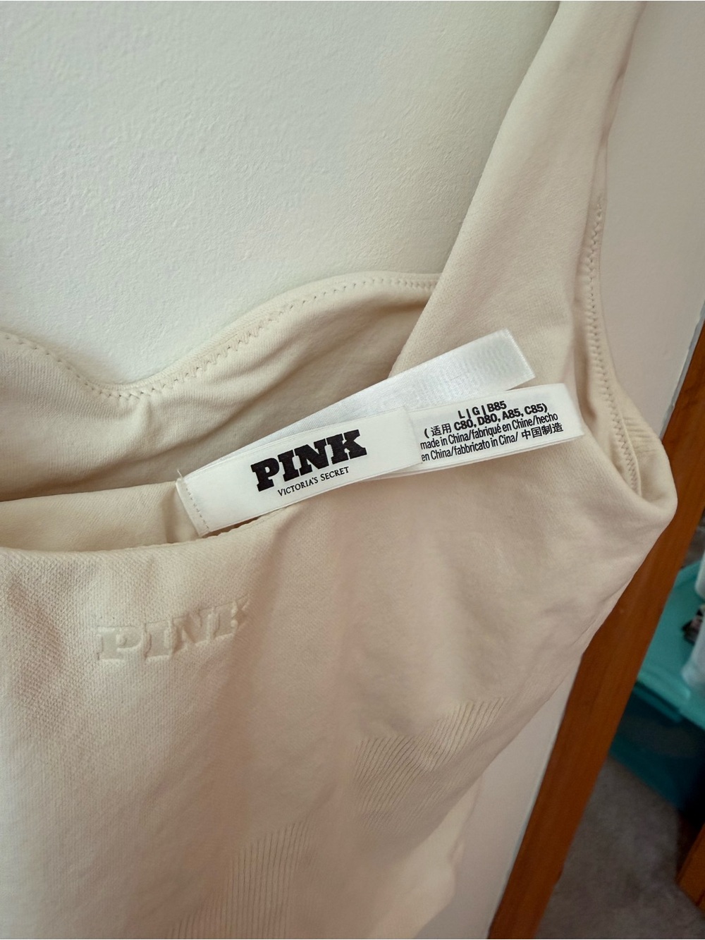 Cropped Ribbed VS pink Tank - Picture 4 of 6